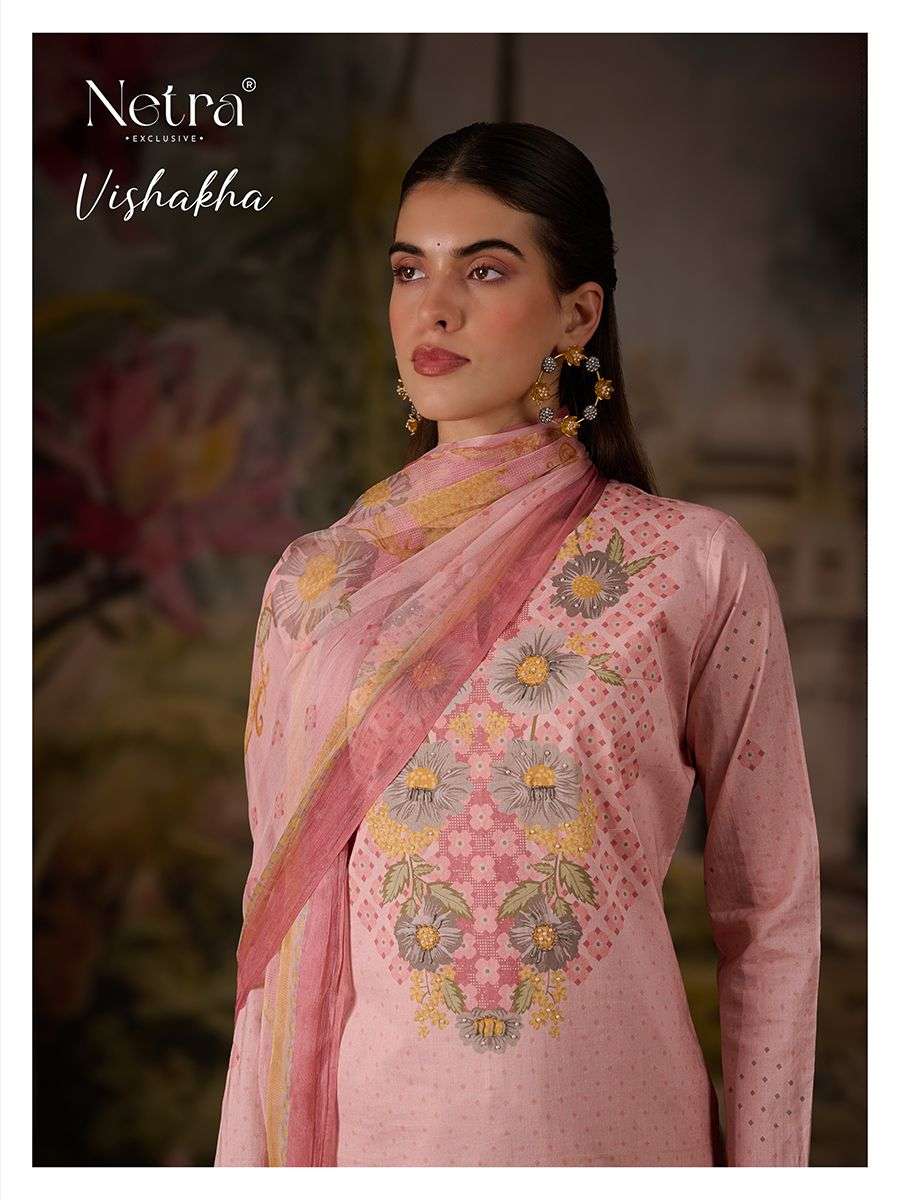 Vishakha Netra Premium Cotton Pant Style Suits Exporter