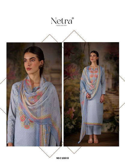 Vishakha Netra Premium Cotton Pant Style Suits Exporter