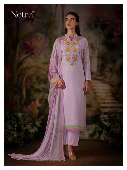 Vishakha Netra Premium Cotton Pant Style Suits Exporter