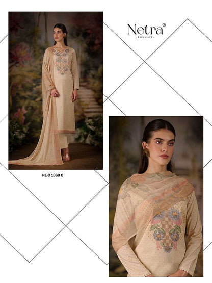 Vishakha Netra Premium Cotton Pant Style Suits Exporter
