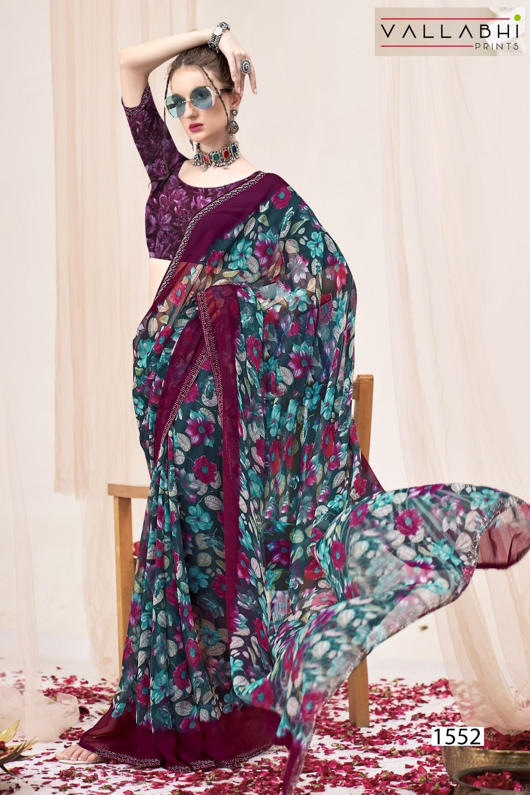Vishali Vol 2 Vallabhi Lite Georgette Sarees Exporter India