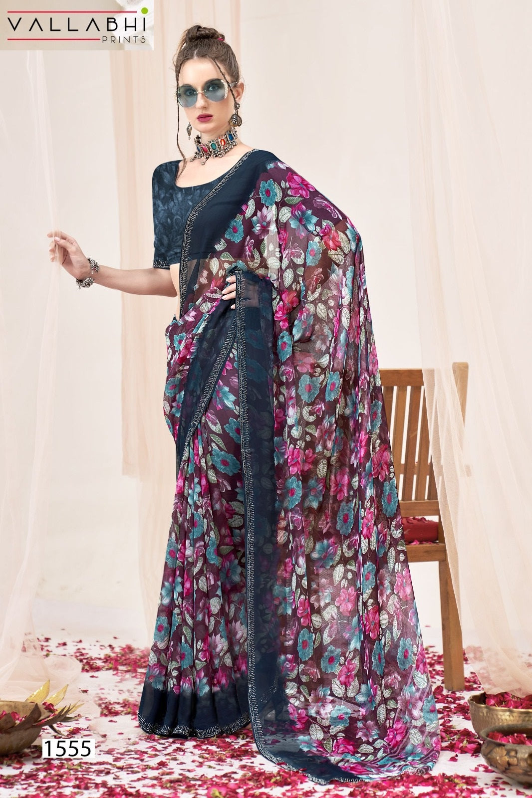 Vishali Vol 2 Vallabhi Lite Georgette Sarees Exporter India