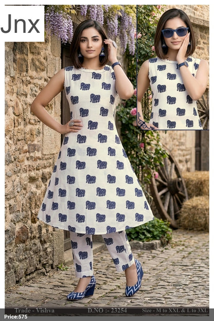 Vishva Jnx Vertican Kurti Pant Set Manufacturer