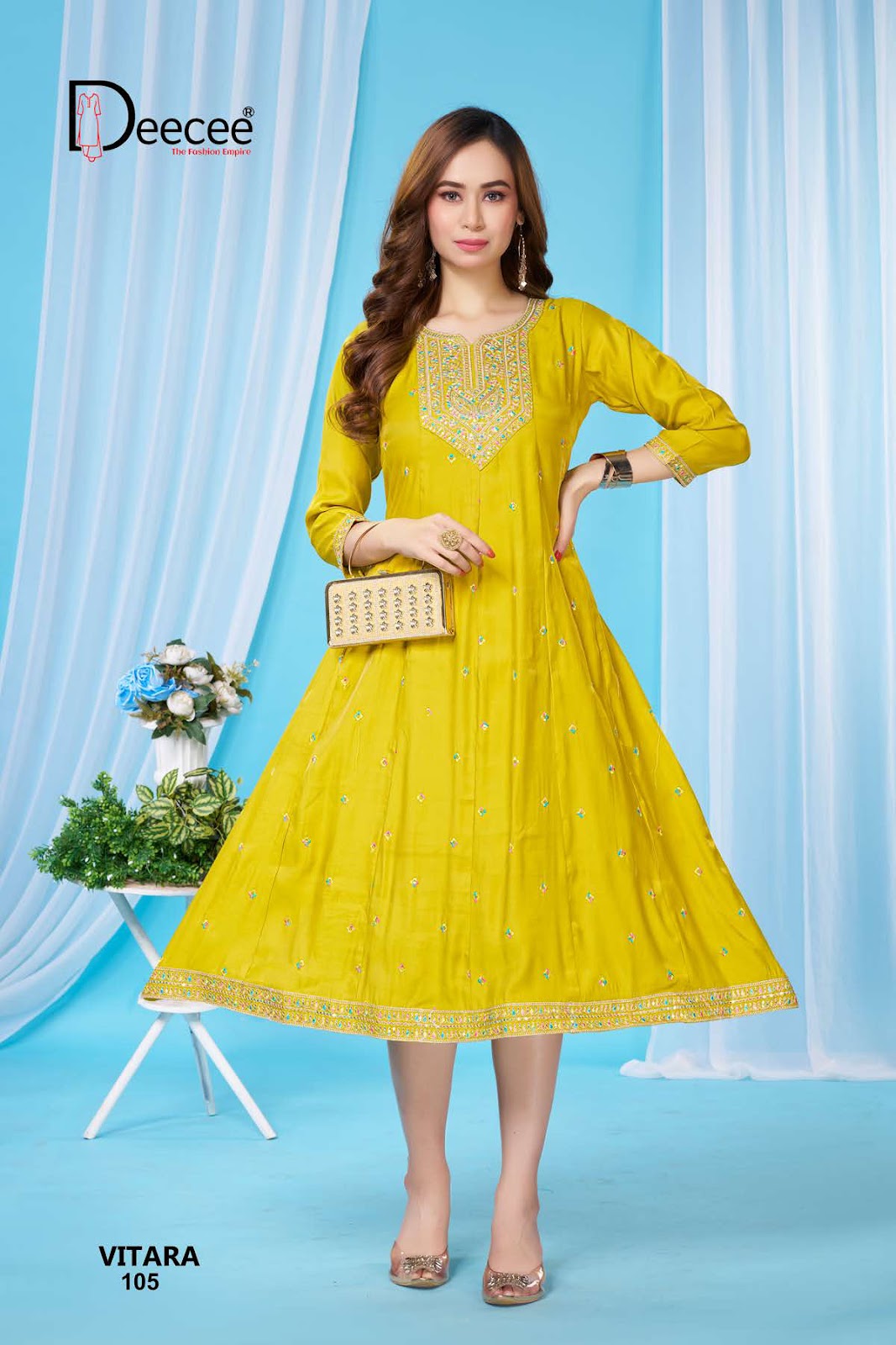 Vitara Deecee Roman Anarkali Kurtis Wholesale Price