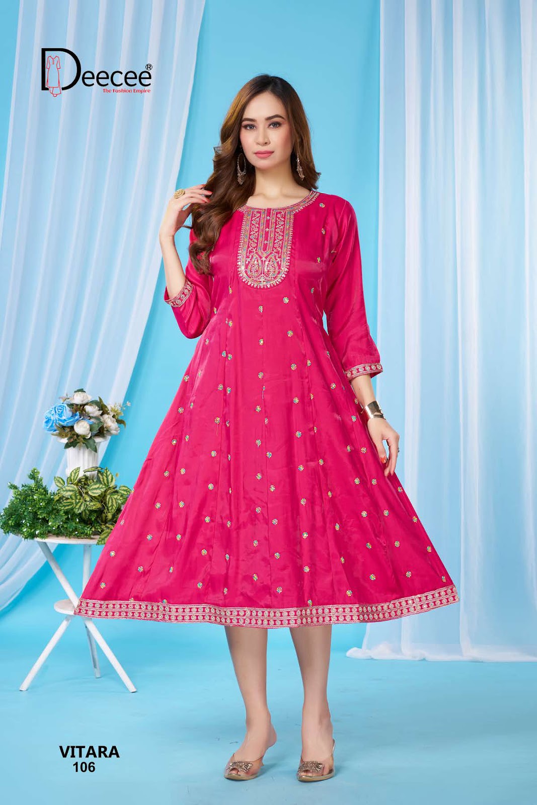 Vitara Deecee Roman Anarkali Kurtis Wholesale Price