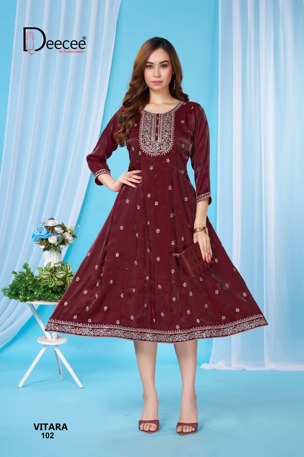 Vitara Deecee Roman Anarkali Kurtis Wholesale Price