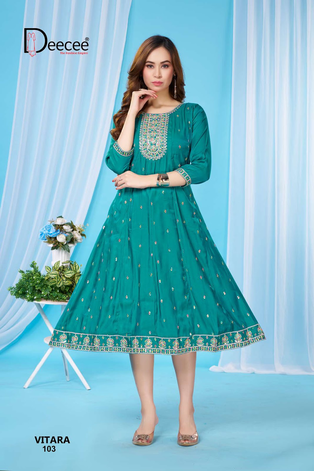 Vitara Deecee Roman Anarkali Kurtis Wholesale Price