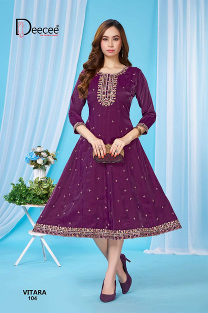 Vitara Deecee Roman Anarkali Kurtis Wholesale Price