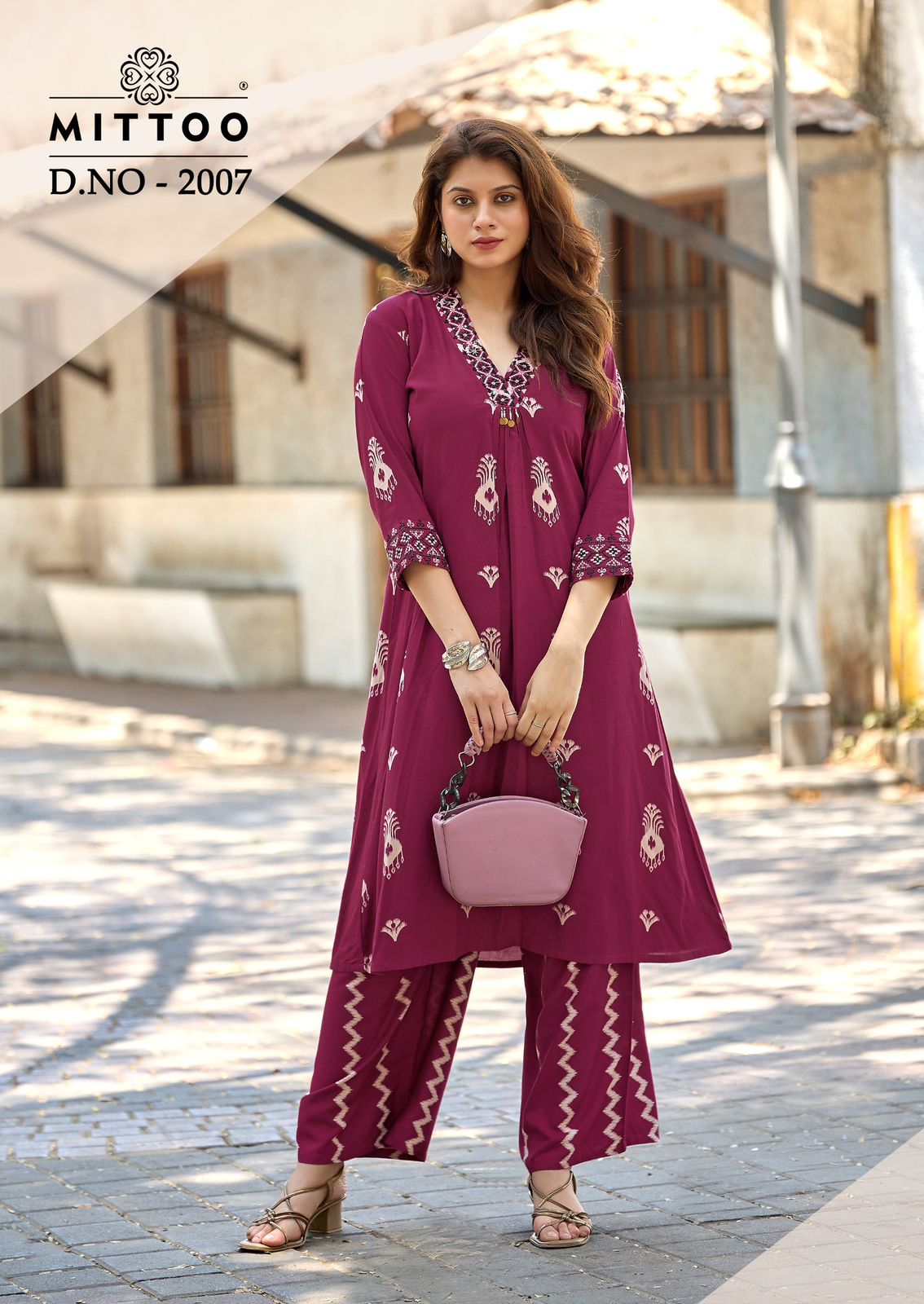 Vitara Vol 2 Mittoo Rayon Kurti Plazzo Set Wholesale