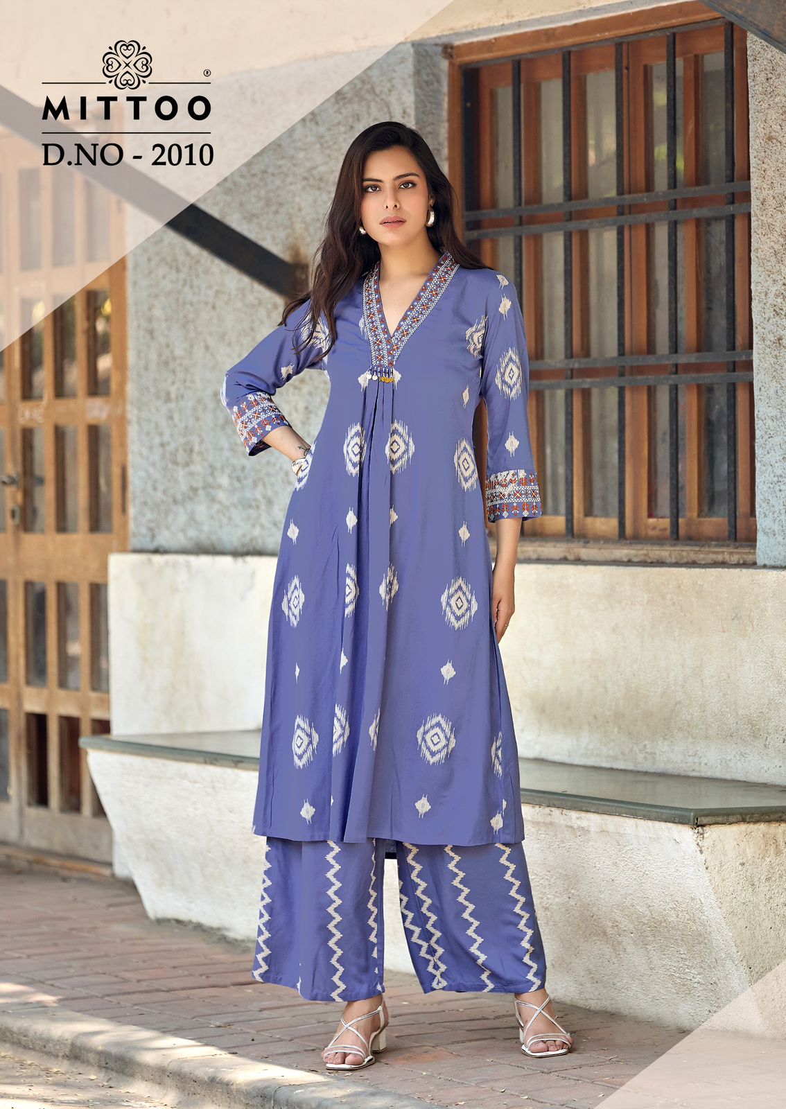 Vitara Vol 2 Mittoo Rayon Kurti Plazzo Set Wholesale