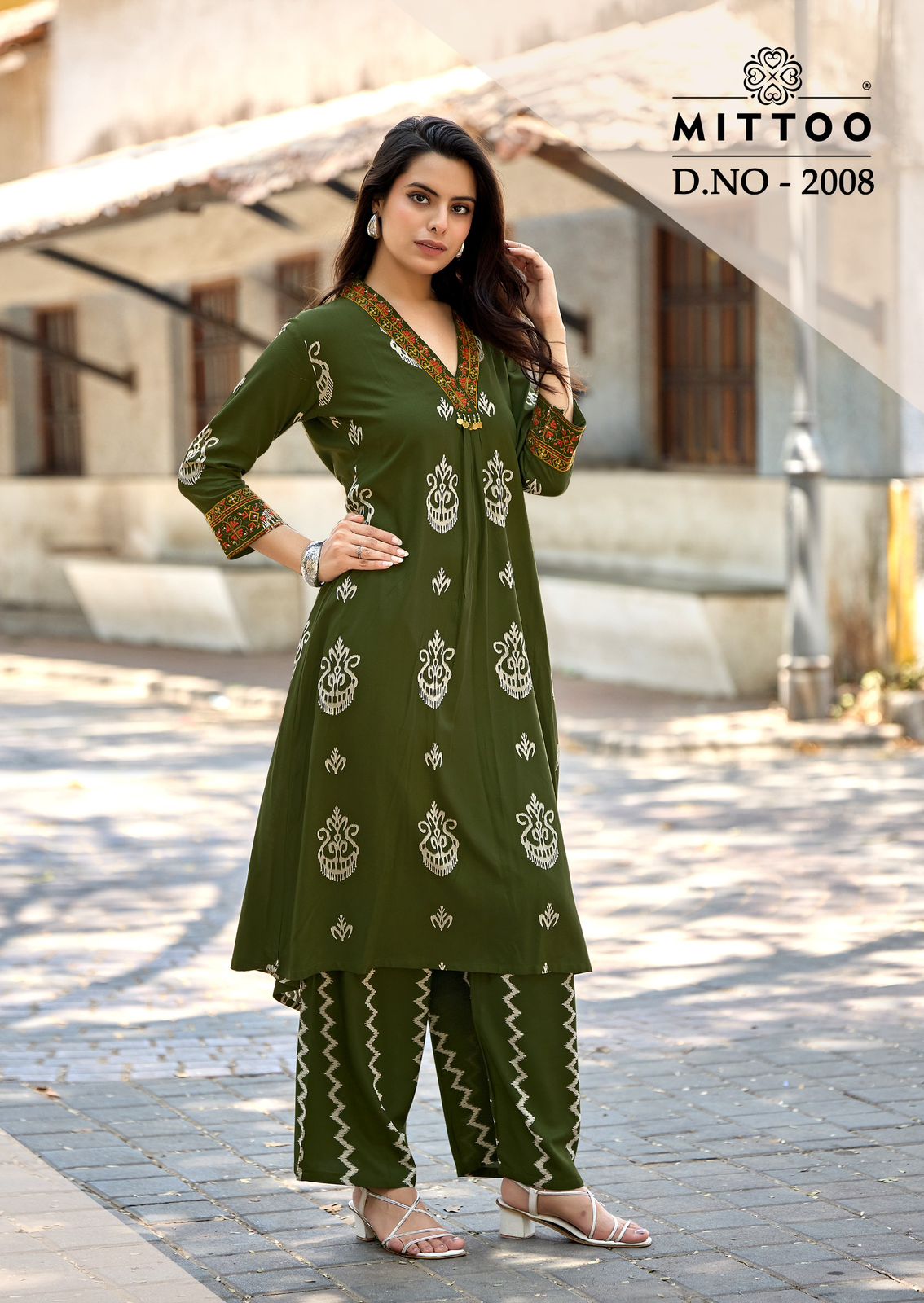 Vitara Vol 2 Mittoo Rayon Kurti Plazzo Set Wholesale
