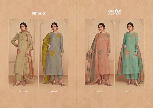Vittoria Omtex Tissue Silk Pant Style Suits Wholesale