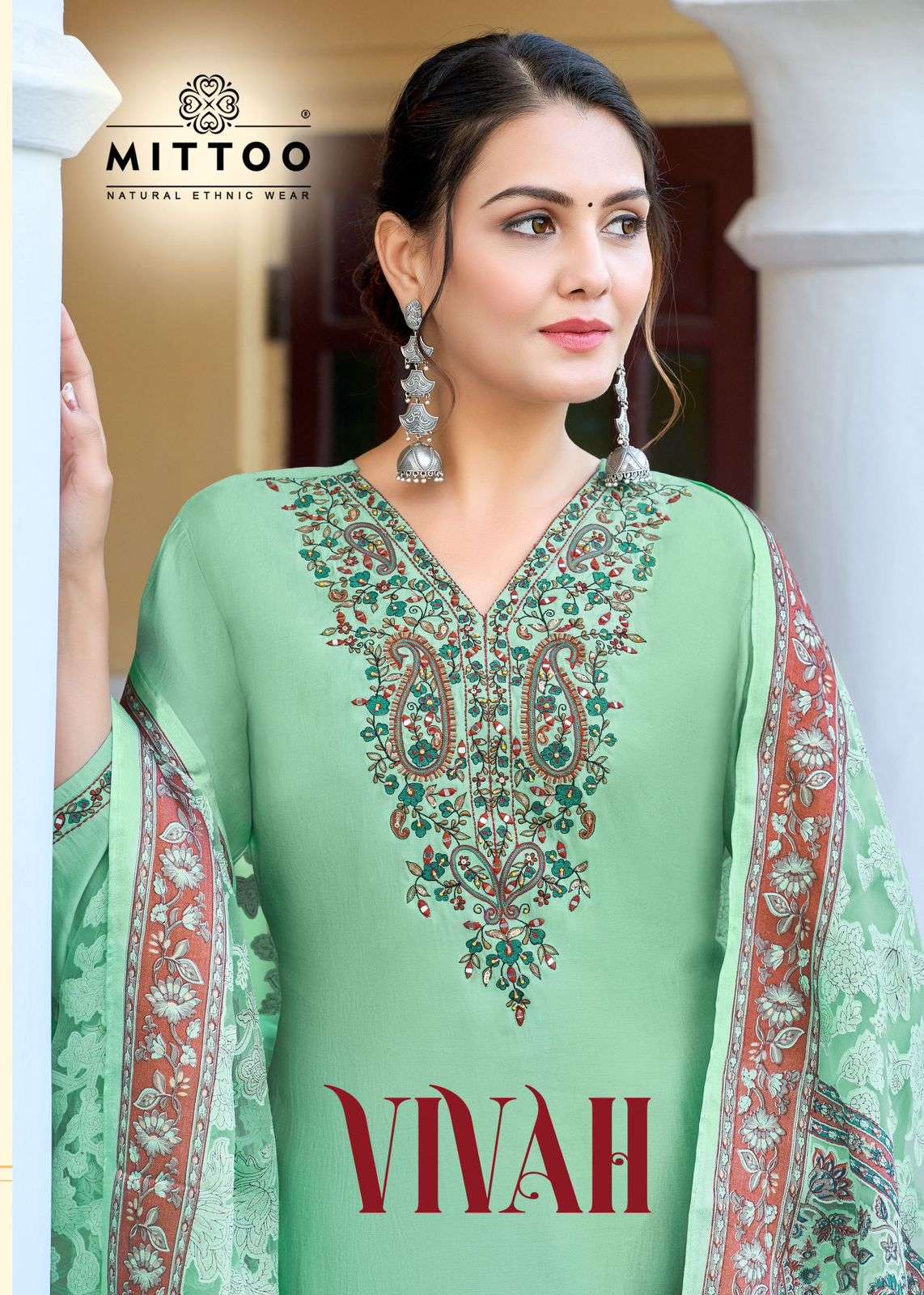 Vivah Mittoo Pure Viscose Readymade Pant Style Suits Supplier India