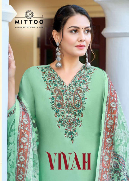 Vivah Mittoo Pure Viscose Readymade Pant Style Suits Supplier India
