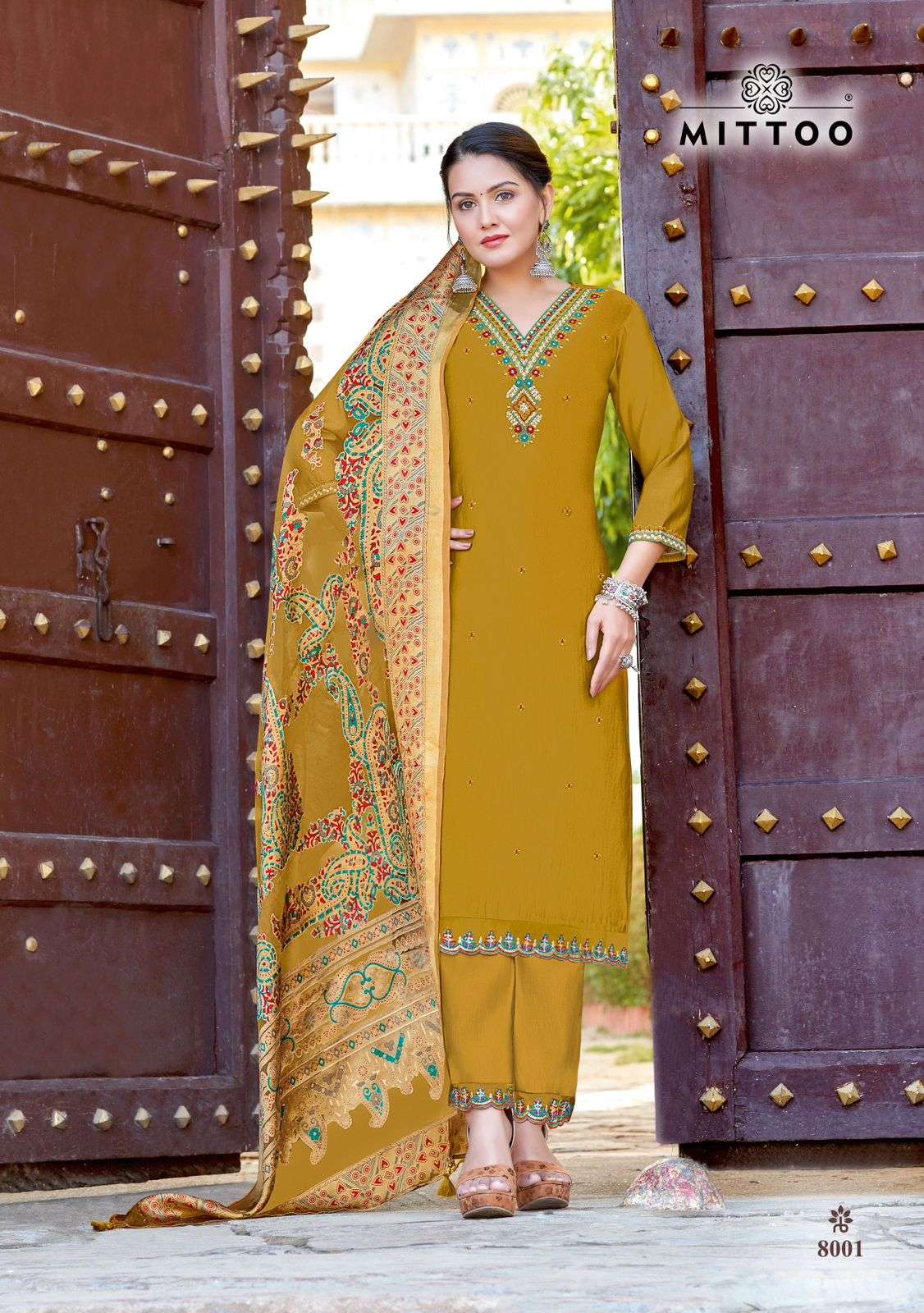Vivah Mittoo Pure Viscose Readymade Pant Style Suits Supplier India