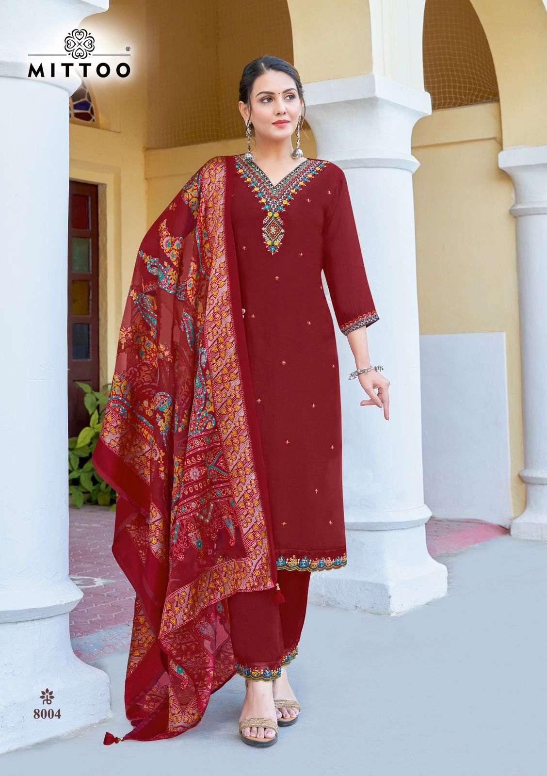 Vivah Mittoo Pure Viscose Readymade Pant Style Suits Supplier India