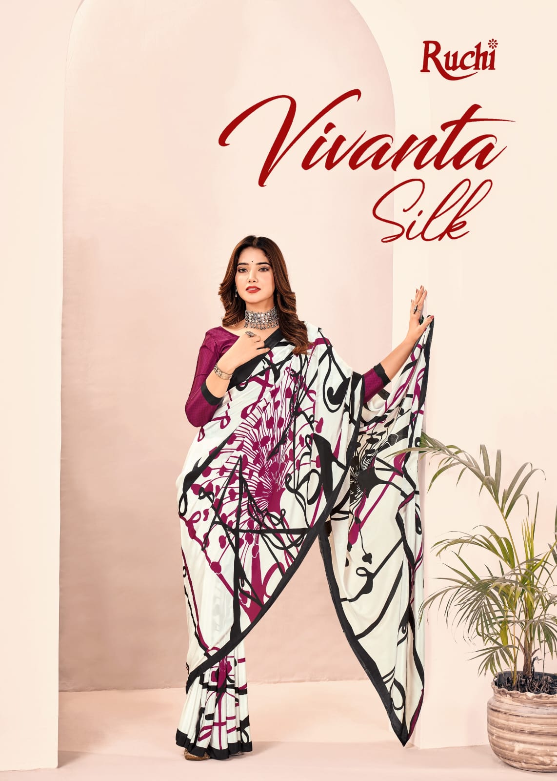 Vivanta Silk-28 Ruchi Silk Crepe Sarees