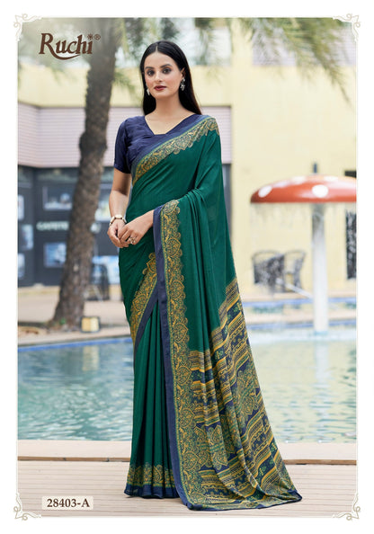 Vivanta Silk 27 Ruchi Silk Crepe Sarees Supplier India