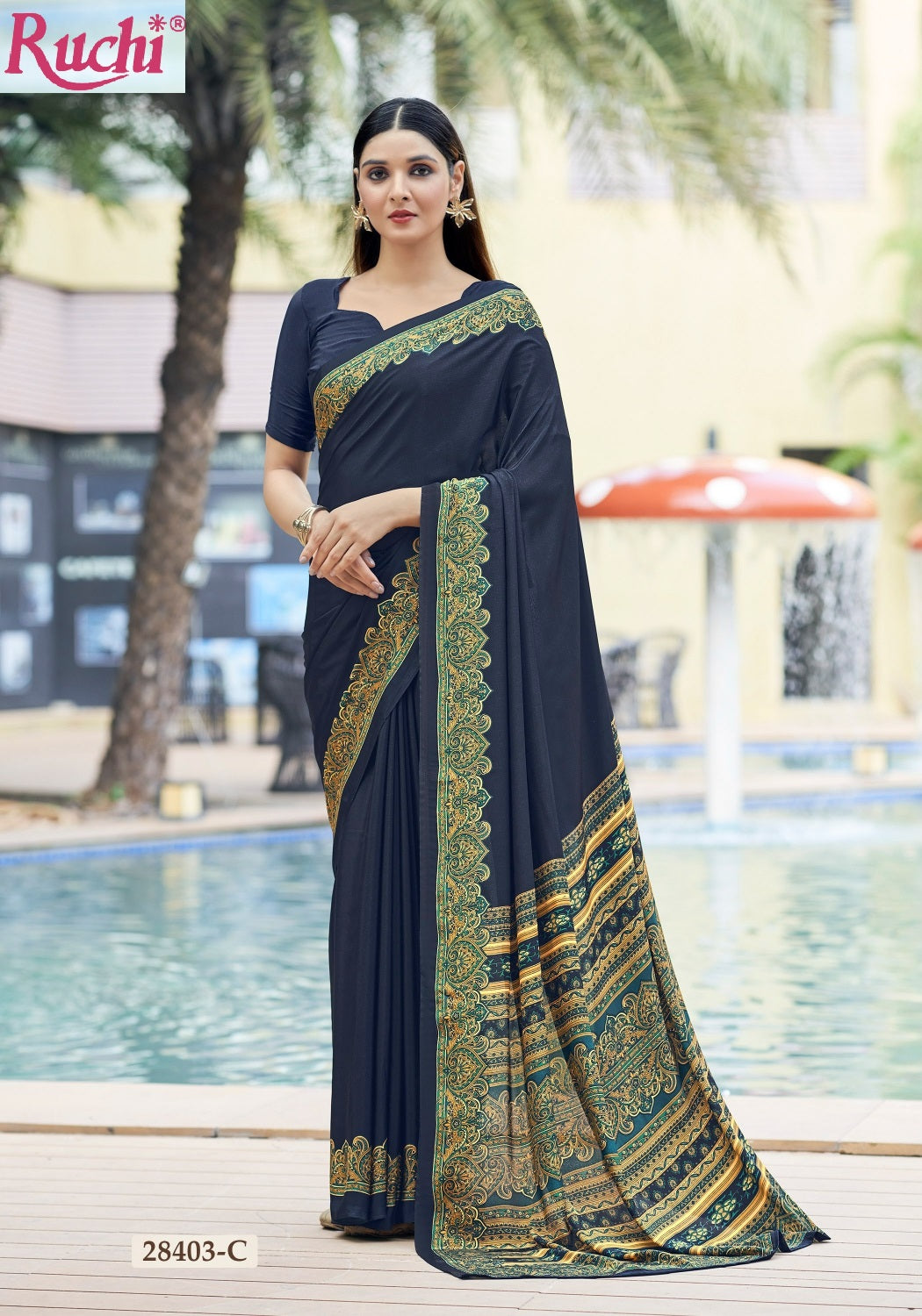 Vivanta Silk 27 Ruchi Silk Crepe Sarees Supplier India
