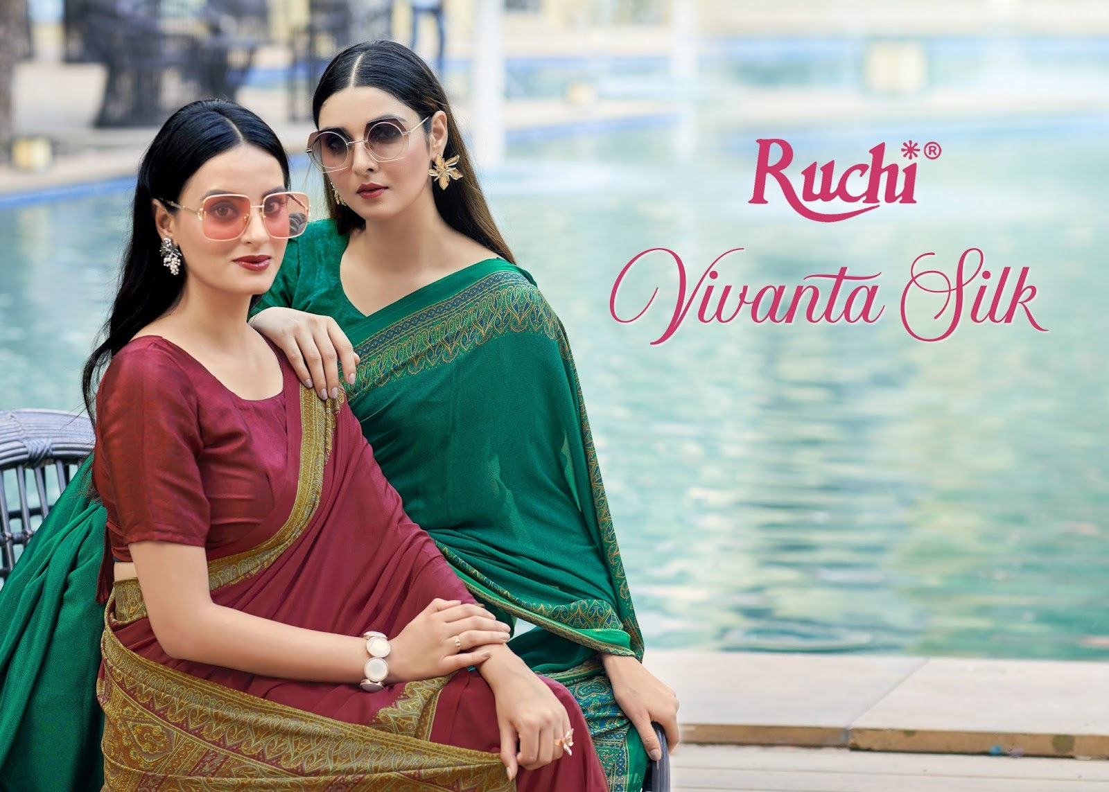 Vivanta Silk 27 Ruchi Silk Crepe Sarees Supplier India