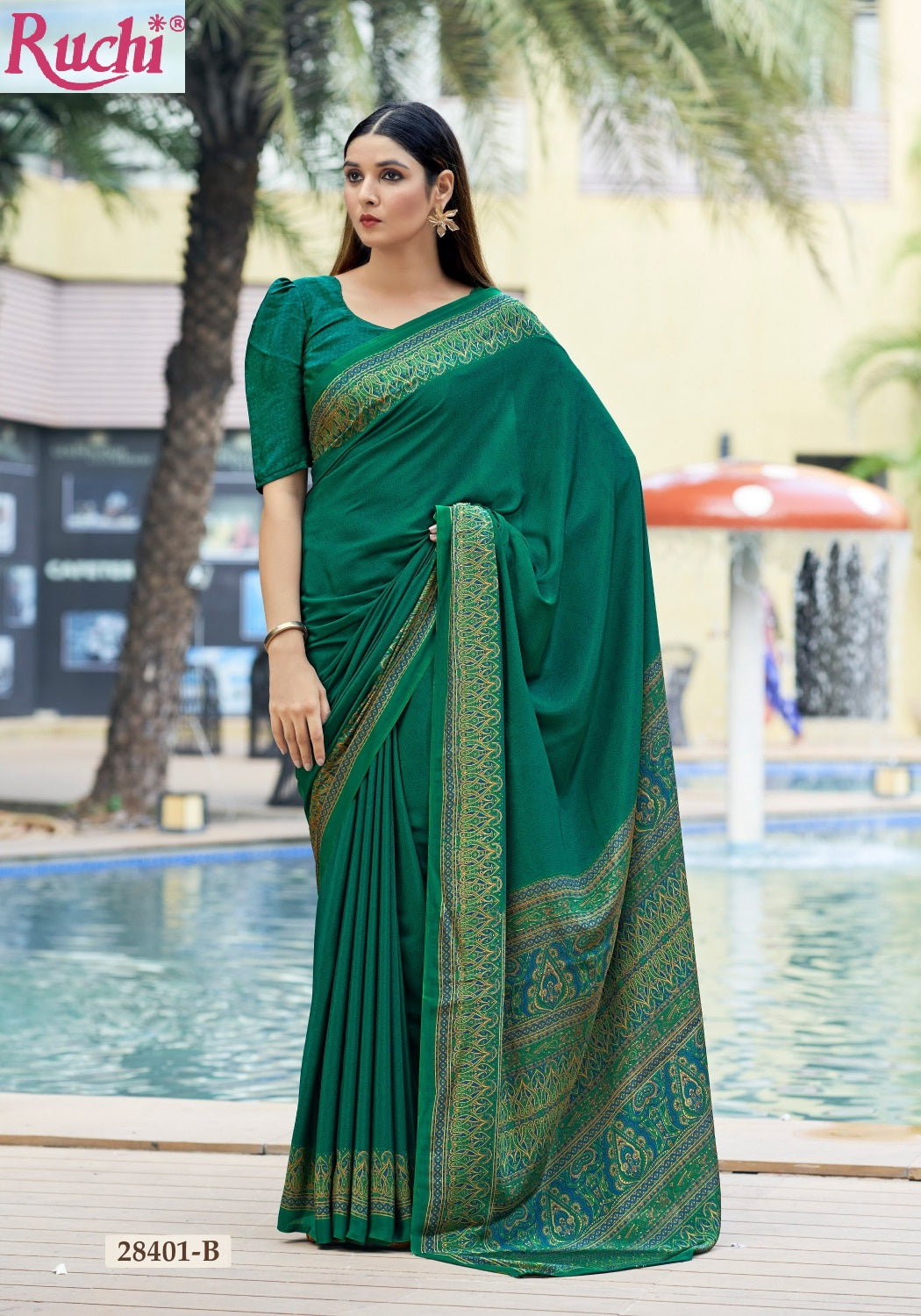 Vivanta Silk 27 Ruchi Silk Crepe Sarees Supplier India