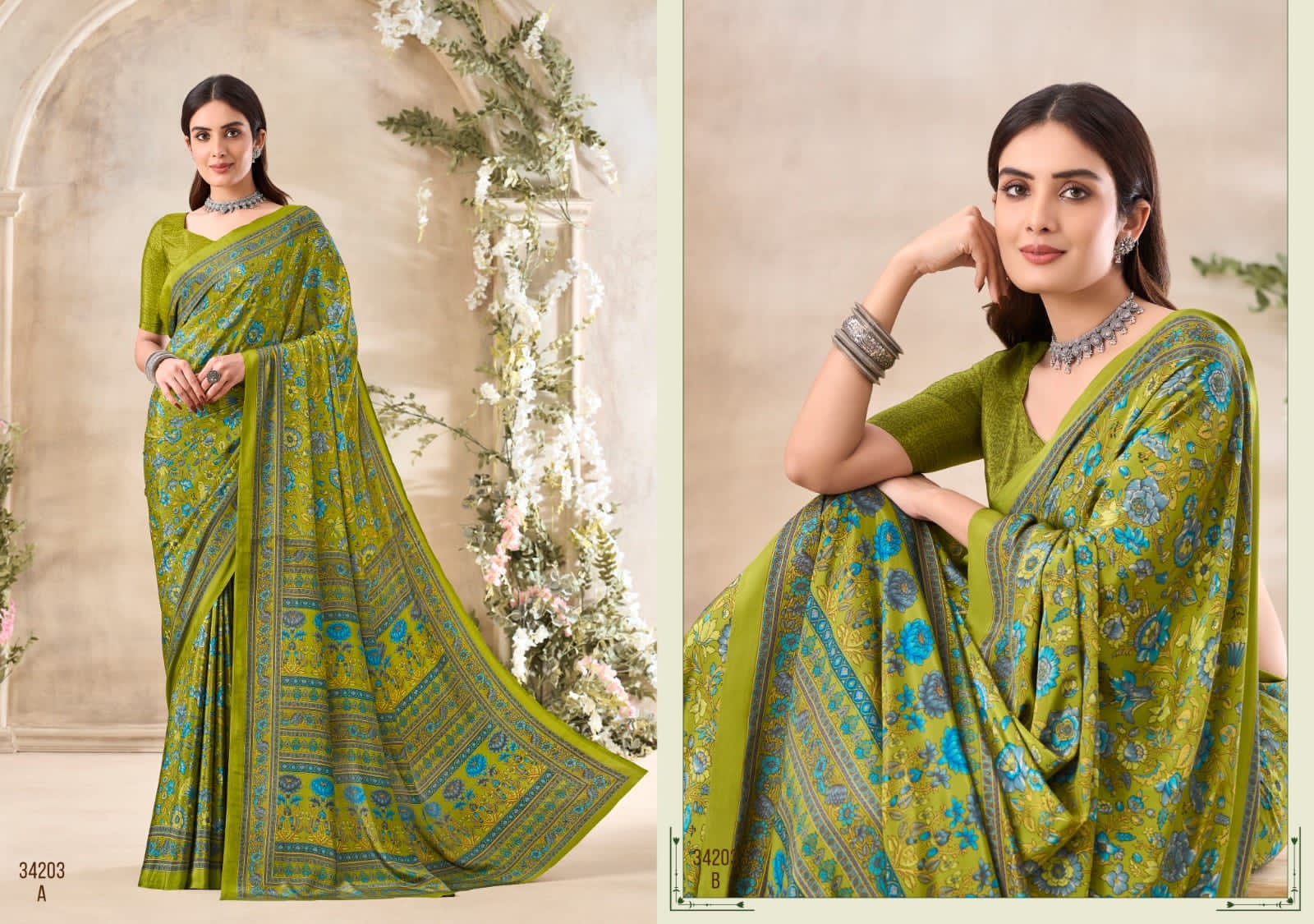 Vivanta Silk 35 Ruchi Crepe Sarees Wholesaler India