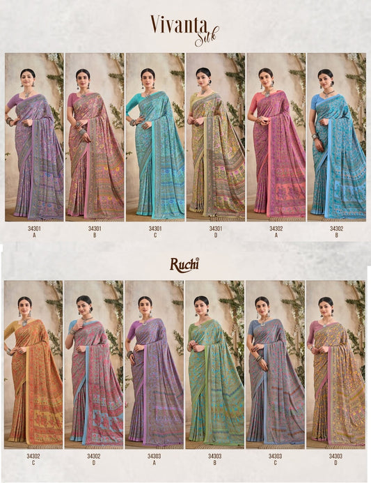 Vivanta Silk 36 Ruchi Sarees Wholesaler