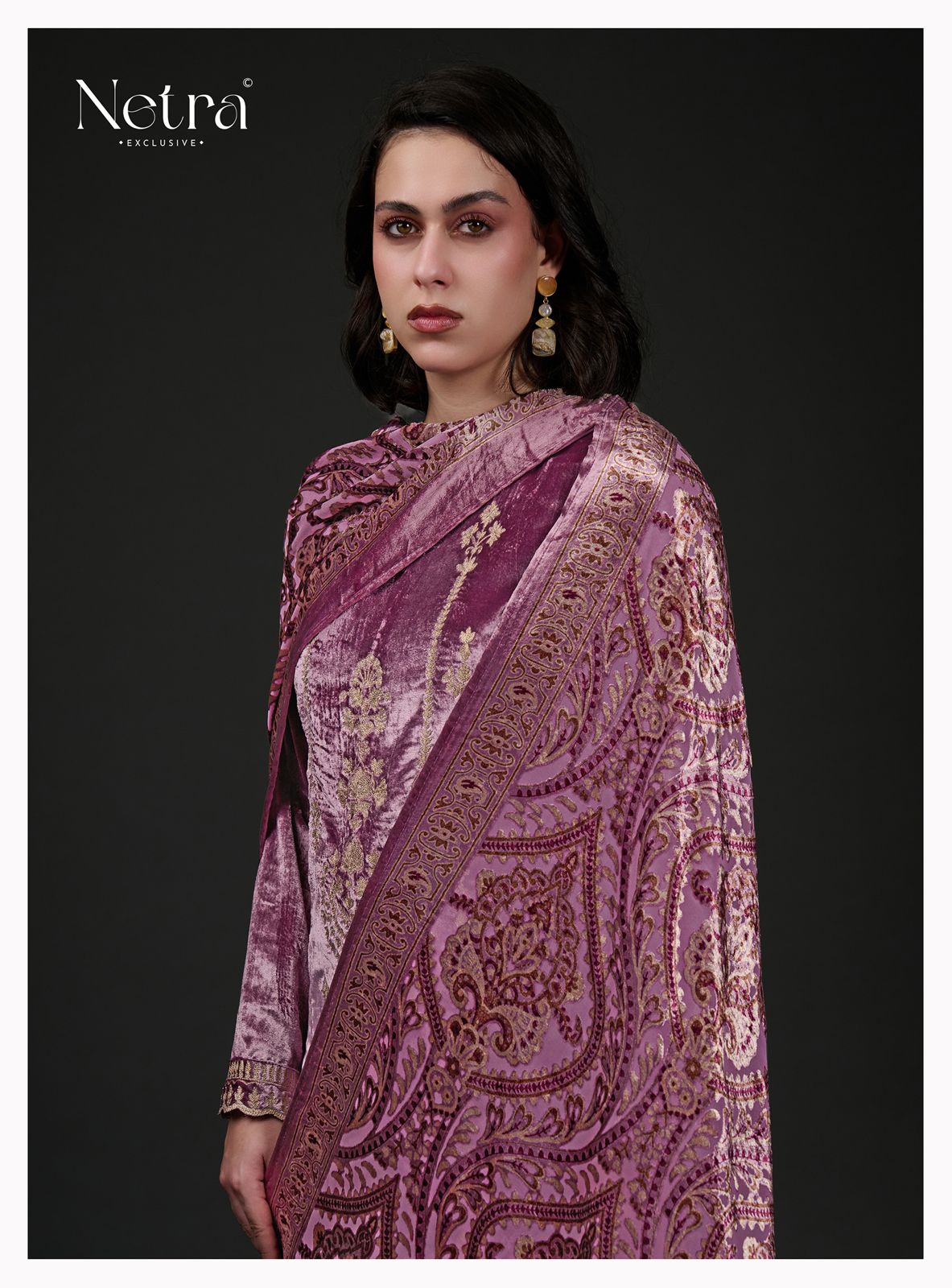 Vivara Netra Velvet Suits Wholesaler Gujarat