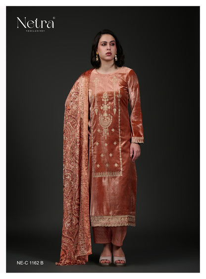 Vivara Netra Velvet Suits Wholesaler Gujarat