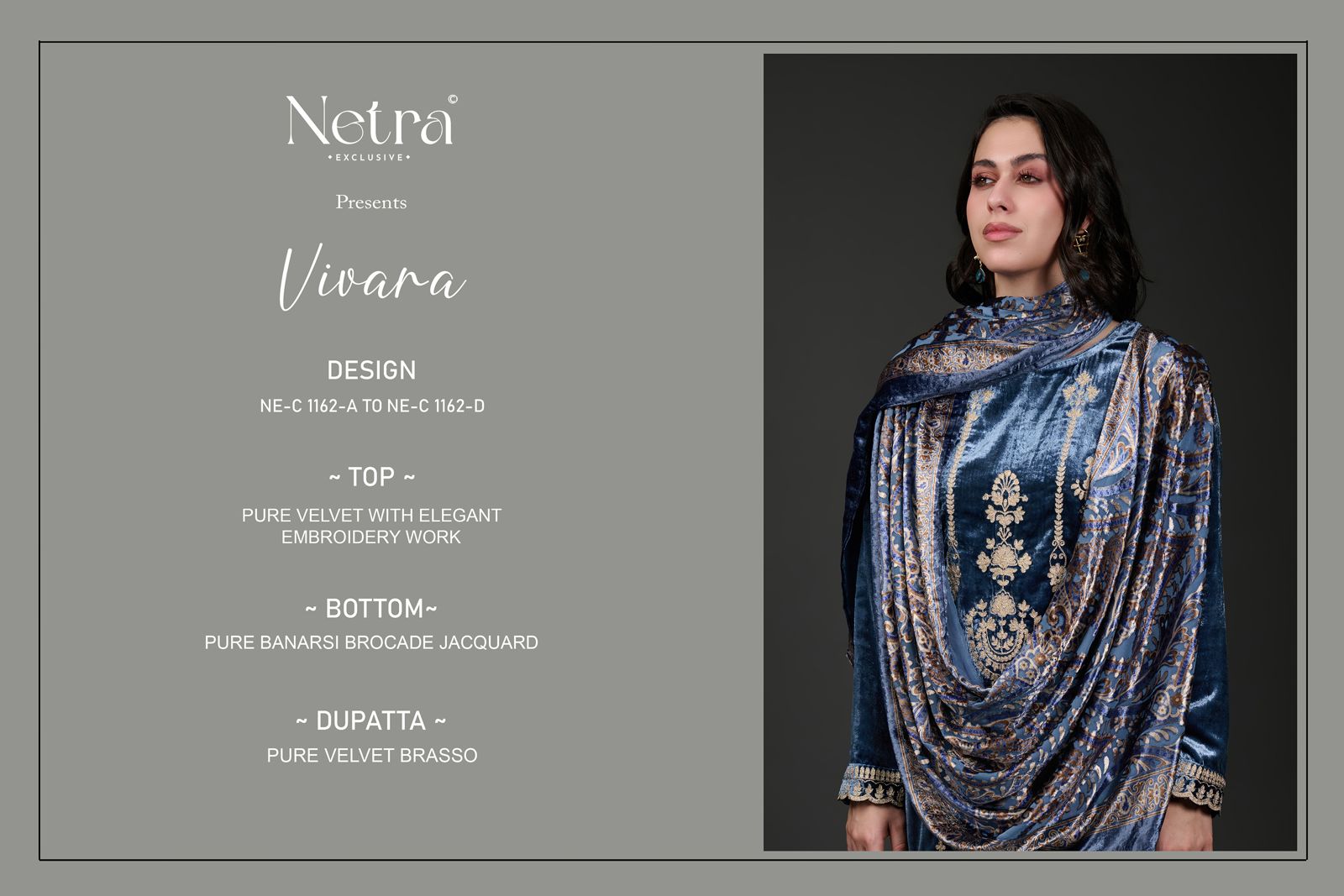 Vivara Netra Velvet Suits Wholesaler Gujarat
