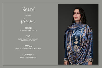 Vivara Netra Velvet Suits Wholesaler Gujarat