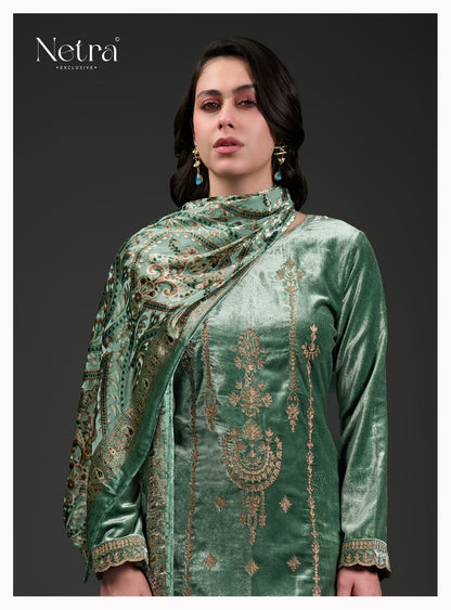 Vivara Netra Velvet Suits Wholesaler Gujarat
