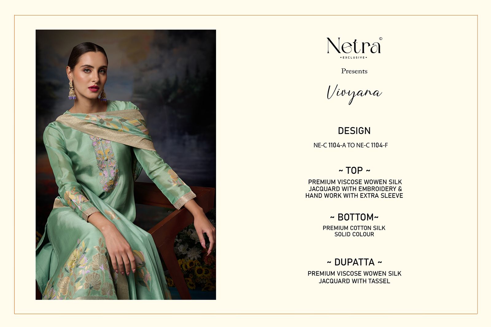Vivyana Netra Premium Viscose Pant Style Suits Wholesale Rate