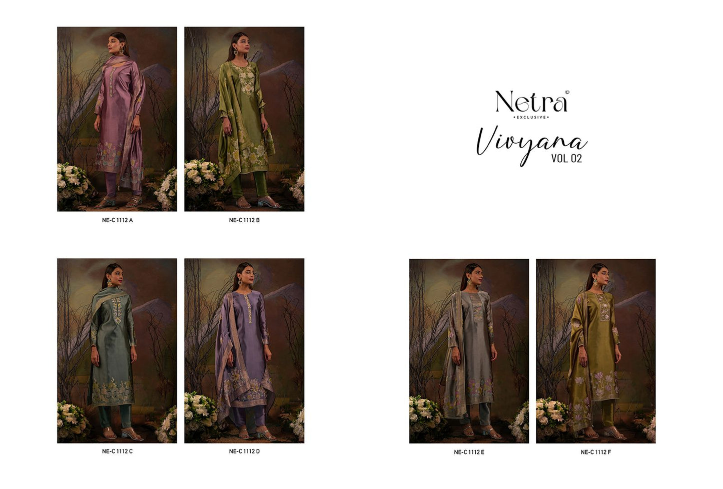 Vivyana Vol 2 Netra Premium Viscose Pant Style Suits Wholesale Price