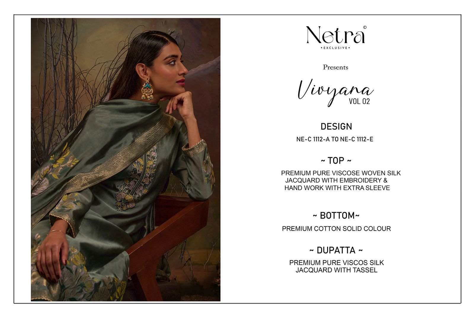 Vivyana Vol 2 Netra Premium Viscose Pant Style Suits Wholesale Price
