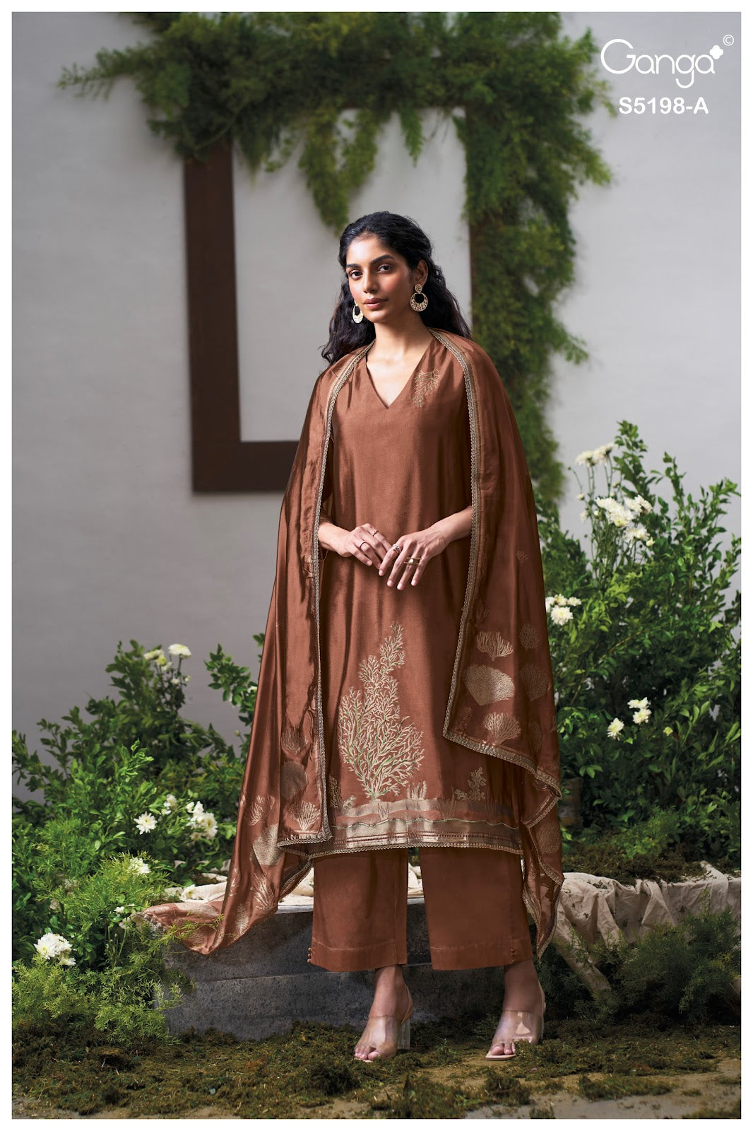 Viyati S5198 Ganga Woven Silk Pant Style Suits Supplier