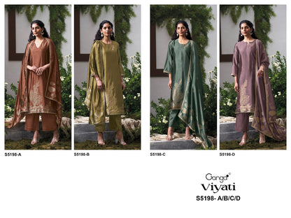 Viyati S5198 Ganga Woven Silk Pant Style Suits Supplier