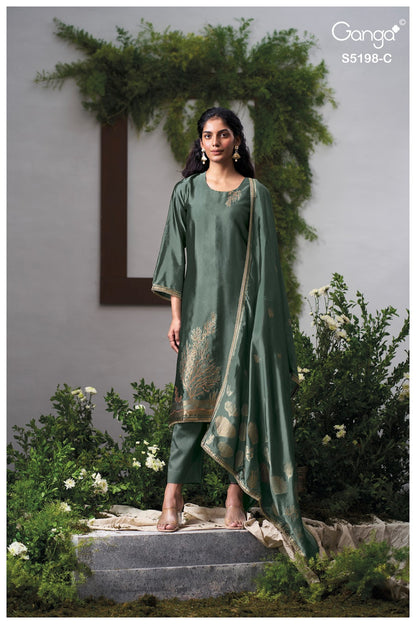 Viyati S5198 Ganga Woven Silk Pant Style Suits Supplier