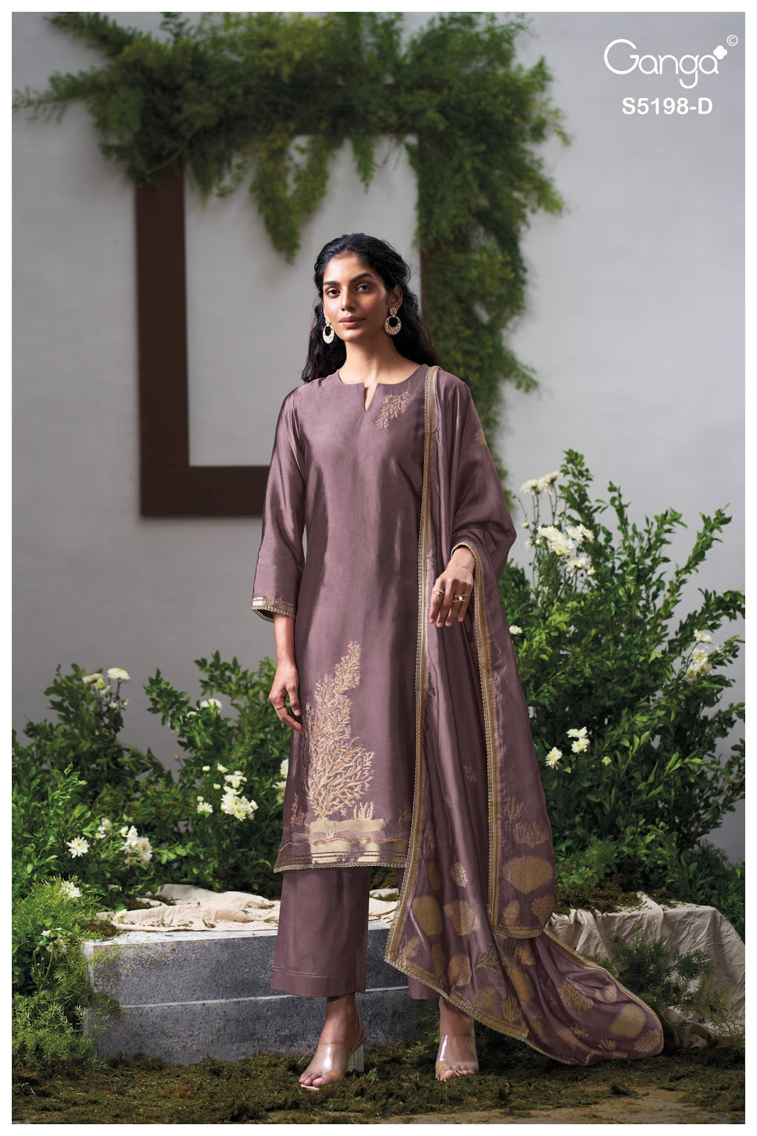 Viyati S5198 Ganga Woven Silk Pant Style Suits Supplier