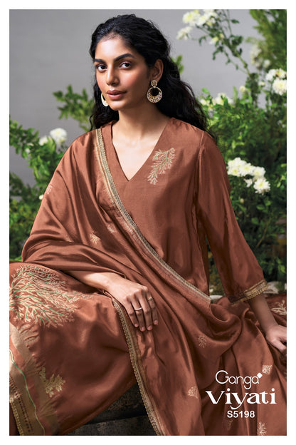 Viyati S5198 Ganga Woven Silk Pant Style Suits Supplier