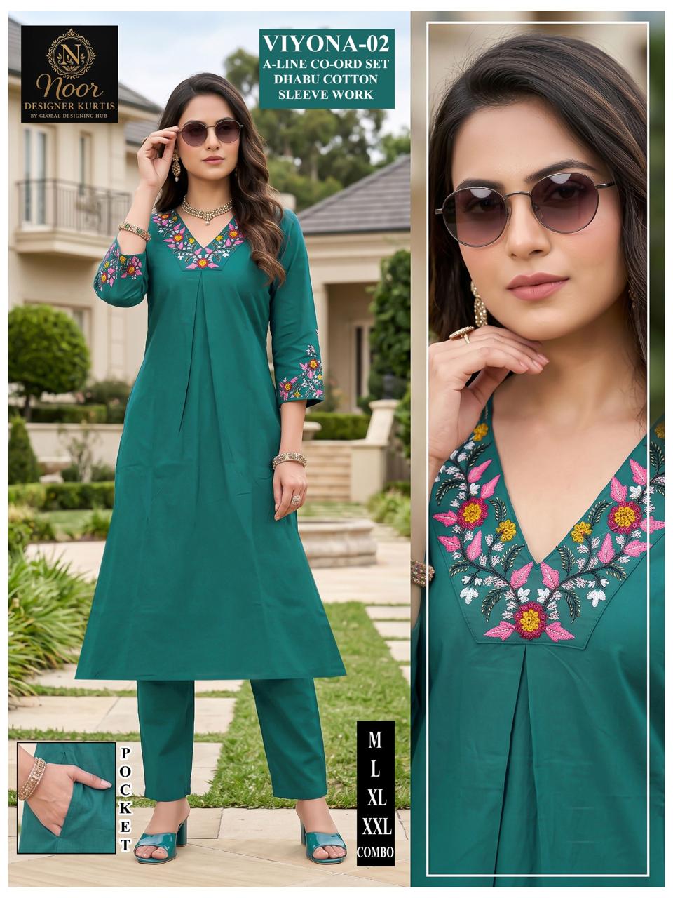 Viyona Globe Dhabu Cotton Co Ord Set Wholesale Price