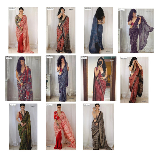 Vk4109 Vakratund Chanderi Sarees Exporter India
