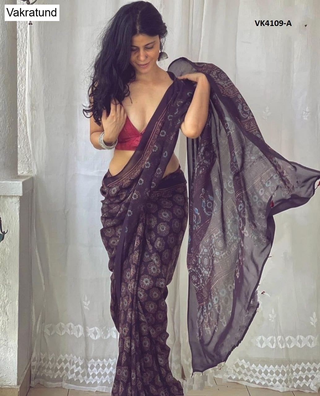 Vk4109 Vakratund Chanderi Sarees Exporter India