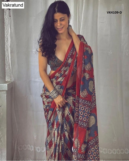 Vk4109 Vakratund Chanderi Sarees Exporter India
