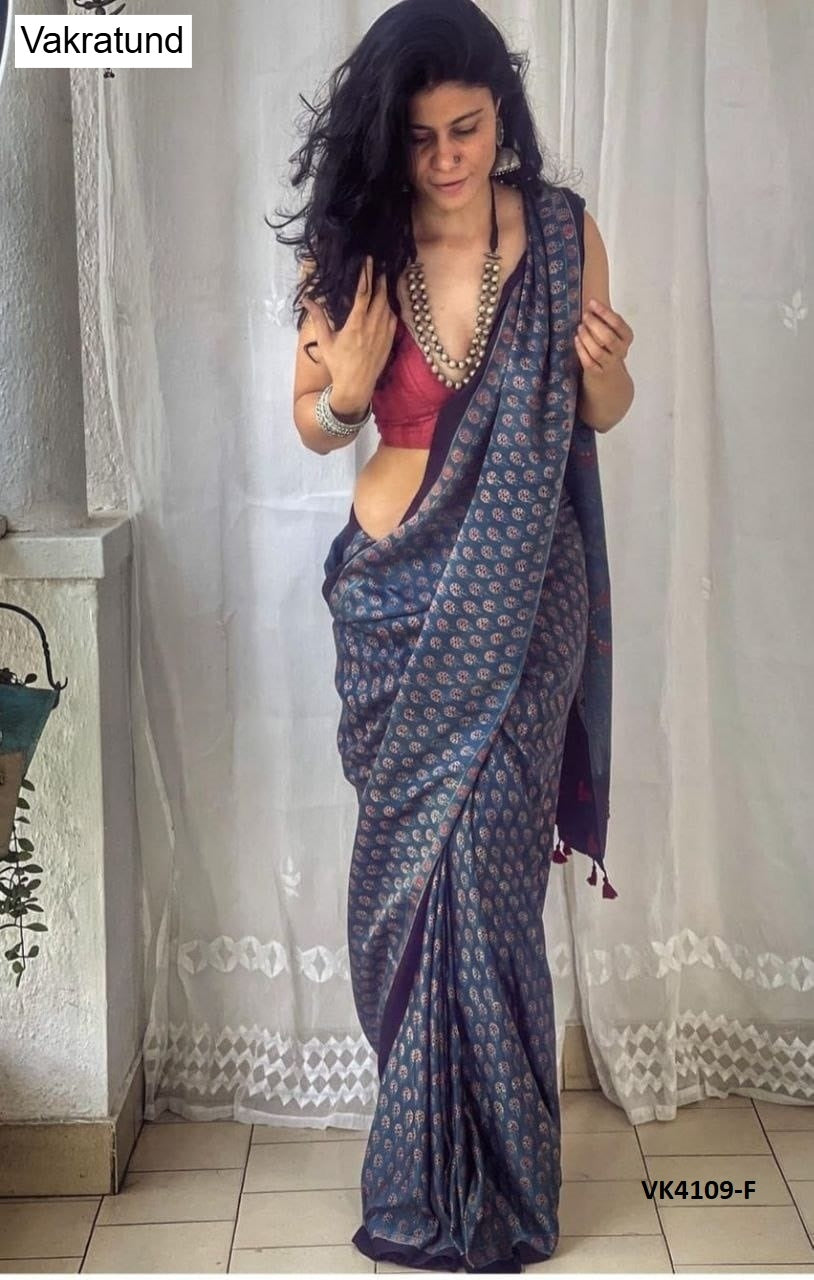 Vk4109 Vakratund Chanderi Sarees Exporter India