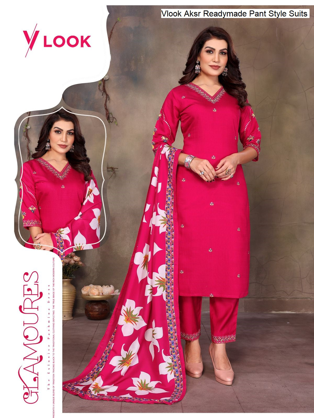 Vlook Aksr Vertican Readymade Pant Style Suits Wholesale Price