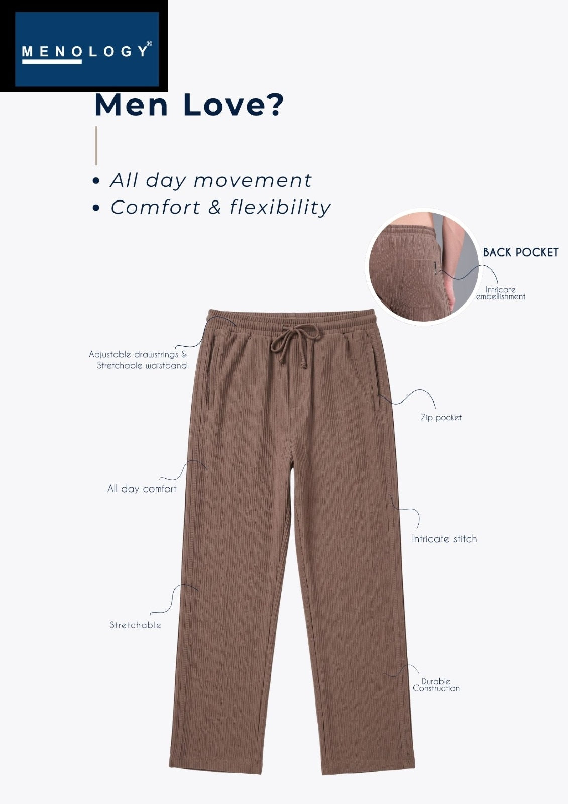 Vm-Gm-J-03 A 2785 Menology Lycra Mens Pants Wholesale Price