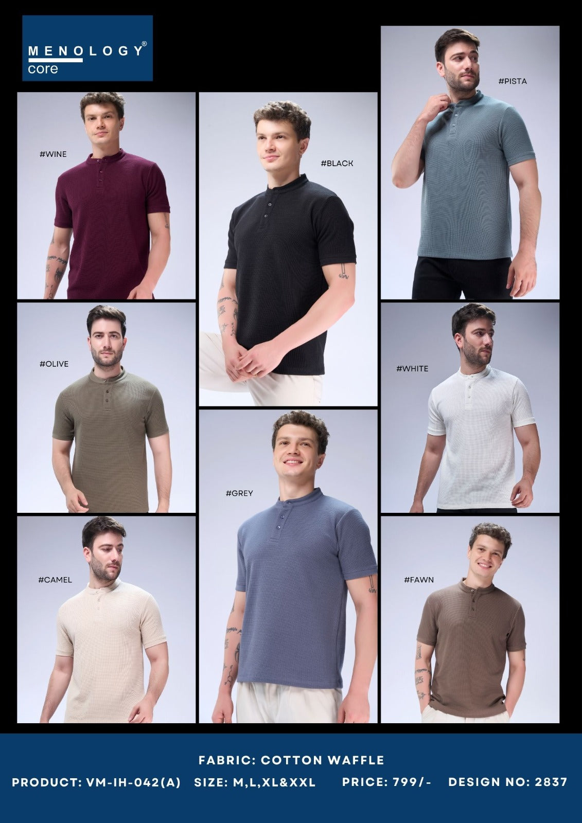 Vm-Ih-042(A) 2837 Menology Cotton Mens Tshirts Supplier Gujarat