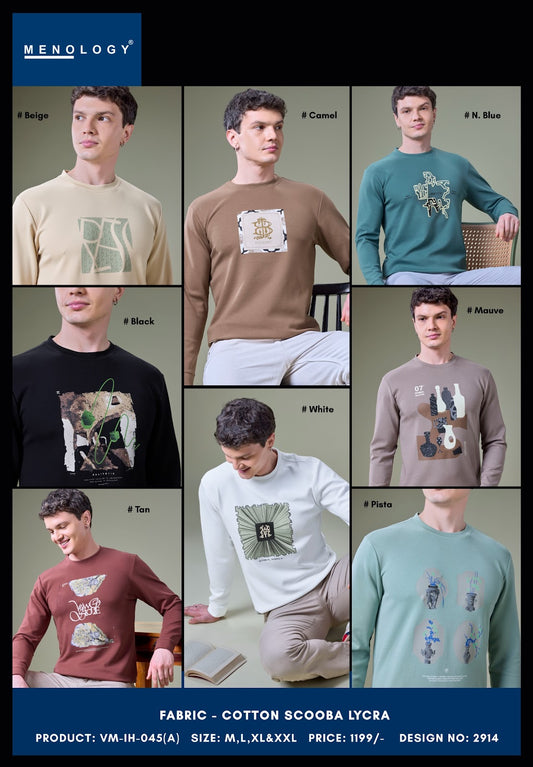 Vm-Ih-045 A Dn 2914 Menology Cotton Mens Tshirts Wholesaler