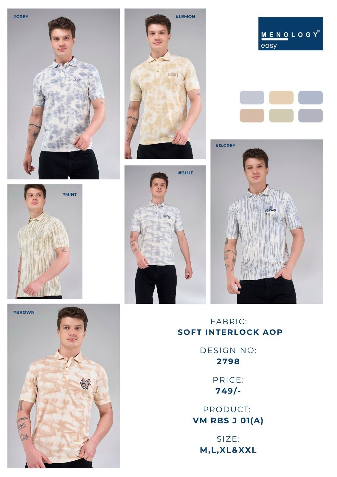 Vm-Rbs-J-01(A) 2798 Menology Aop Mens Tshirts Manufacturer Gujarat